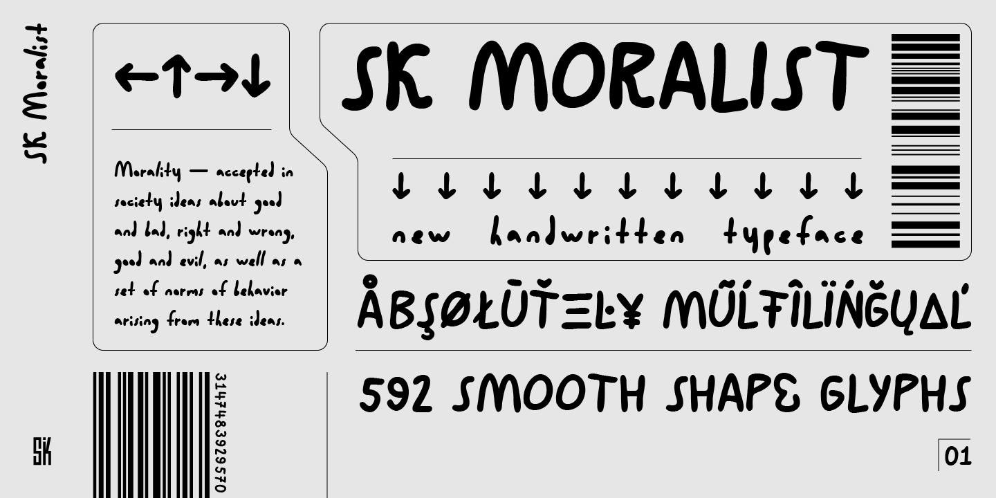 SK Moralist Font preview